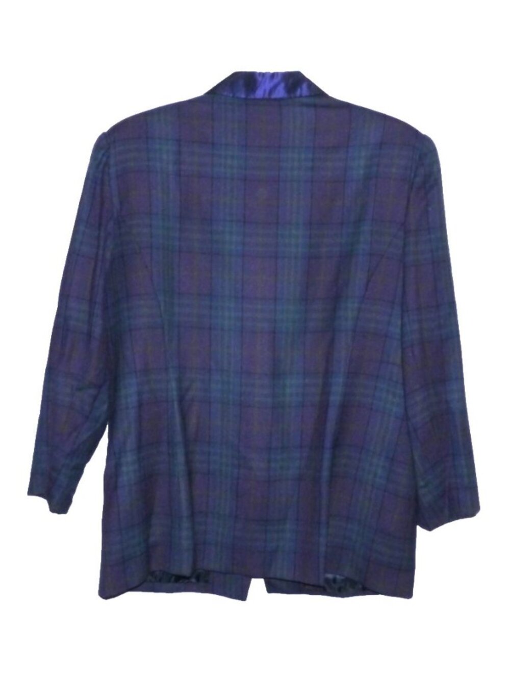 Christian Dior purple plaid wool suit jacket & pencil skirt Women's size 16 - Picture 3 of 10